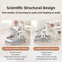 Offre Spéciale : Trotteur d'apprentissage 4-en-1 pliable pour bébé, poussette multifonction avec musique