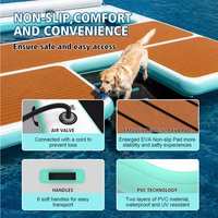 Plateforme flottante gonflable sur mesure OEM, plateforme aquatique multi-usages, hamac, rampe pour chien, accessoires pour bateaux