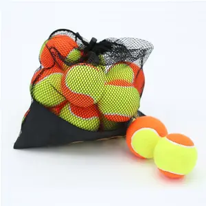 廉价高弹性黄色橙色沙滩网球标准压力儿童学生训练帕德尔散装网球