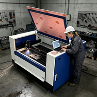 Découpeuse laser CO2/fibre CNC automatique VTX-1390 avec refroidisseur intégré 5200, puissance 800W, pour découpe de tôles et de verre, optimisation IA