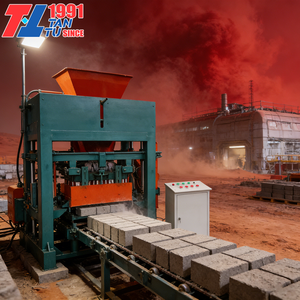 Conjunto Completo de Maquinaria para Fabricación de Ladrillos Ecológicos Enclavables para África, Fábricas de Ladrillos de Cemento a Pequeña Escala, Precio de la Máquina para Fabricar Bloques Huecos - Product Image 2