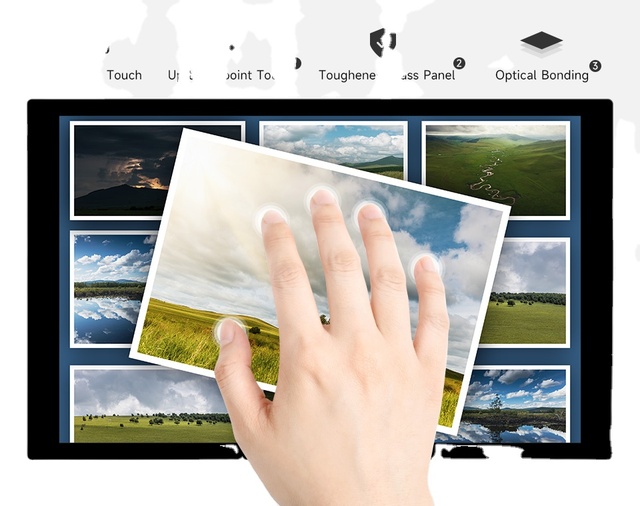 10.1inch Capacitive Touch Display, Optical Bonding Toughened Glass Panel, 1280*800, IPS