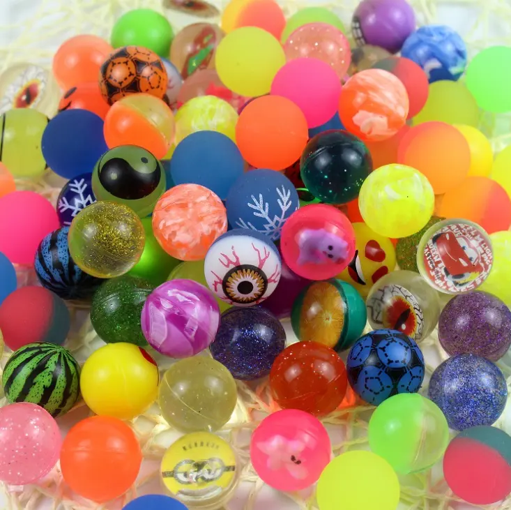 25mm Mixed Random High Bouncing Rubber Bouncing Float Ball Spielzeug