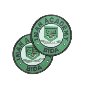 China patches manufacturer custom clothes garment school uniform badge design Embroidered Woven patch for Jacket