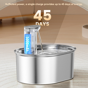 Wireless Eco-Friendly Charge Water Stainless Steel 3L Cordless Pet Water Motion Sensor Ultra Quiet Pump - Product Image 2
