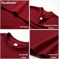 Camiseta Kuenzi Regular Personalizada con Logotipo, Cuello Redondo, Manga Corta, 100% Algodón, 310GSM, Hombros Caídos, Talla Grande para Mujer