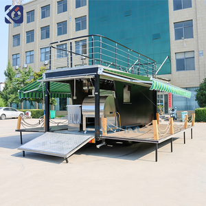 CAMPTRL Rimorchio <span class=keywords><strong>Alimentare</strong></span> Trainabile, Food Truck Mobile, Furgone Commerciale per Caffè e Tacos, in Acciaio Inossidabile, per Esterni, in Vendita negli USA - Product Image 2