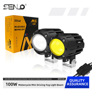 Feux de position LED ronds ambrés de 100 W, mini feux de conduite, feux de brouillard hors route, clignotants pour <span class=keywords><strong>moto</strong></span> M5PLUS - Product Image 1