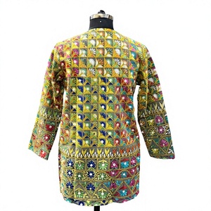 Foulard africain Banjara patchwork floral Fusion, motif Rangoli Bloom, ethnique multicolore, style Boho Bloom, 100% coton, long, pour tenue de cérémonie - Product Image 4