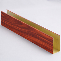 Azulejos decorativos de grano de madera suspendidos falsos Techos de metal Techo deflector de aluminio