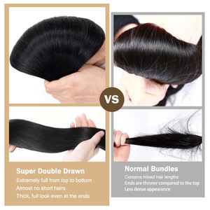 Paquetes de Cabello Humano Liso Brasileño 100% Sin Procesar, de 8 a 40 Pulgadas, Color Negro Natural, Productos de Belleza, Sin Enredos - Product Image 4