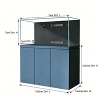 Aquarium de luxe avec pompes à eau, en verre à faible teneur en fer, rectangulaire, pour récif marin, avec filtre de sump, écologique, 100 gallons, pour poissons-chats