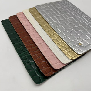 Metallic Crocodile Embossed <strong>PU</strong> <strong>Leather</strong> with High Gloss and Consistent Reflection for Footwear and Handbags Bulk Production - Product Image 2