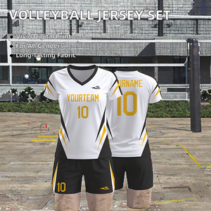 Uniforme de Voleibol Personalizado con Sublimación, Jersey y Pantalones Cortos de Alta Calidad, 100% Secado Rápido, para Hombre y Mujer - Product Image 2