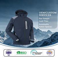 Veste de sport d'extérieur unisexe imperméable en softshell pour l'hiver, fermeture éclair avec motif imprimé, style safari pour homme