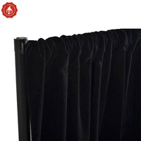 Haute qualité flamme ignifuge velours étape panneau salon événement tuyau drapé rideaux de scène