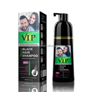 Dexe VIP شعر طبيعي اللون صبغة شعر ملونة الشامبو سريع 5 دقائق التلوين رمادي الشعر سهلة الاستخدام في المنزل للرجال والنساء