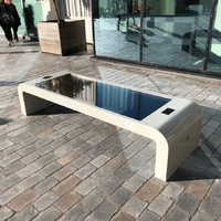 Ensembles de table à énergie solaire bancs de parc extérieurs chargeur intelligent téléphone mobilier urbain pour la communauté de jardin