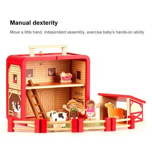 Gioco di ruolo in legno casa agricola su misura giocattolo <span class=keywords><strong>con</strong></span> animale <span class=keywords><strong>per</strong></span> <span class=keywords><strong>bambini</strong></span> - Product Image 4