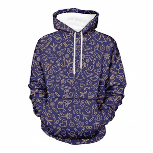 Christmas Men's Pullover Hoodie Comfortable Fashionable 100% Polyester Christmas with Custom Logo Low MOQ - Product Image 1