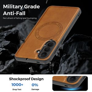 Étui de protection en cuir PU de luxe avec coque magnétique pour téléphone portable <span class=keywords><strong>Samsung</strong></span> Galaxy A57 A37 A17 S26 Ultra S25 Edge - Product Image 3