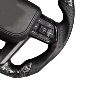 Volant de style sport en fibre de carbone et cuir personnalisé pour Yo Ta Alp ha Rd 2014 Land Cruiser Prado - Product Image 5