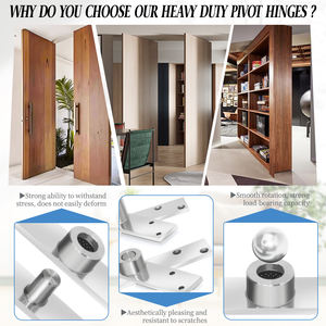 Современная вращающаяся 360 градусов нержавеющая сталь Скрытая сверхмощная Скрытая дверная петля Поворотная 6 мм Толщина - Product Image 5