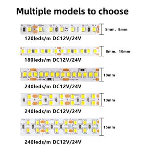 Striscia LED QM IP65 Impermeabile 120 LED/<span class=keywords><strong>m</strong></span> 12V 6000K Luce Diurna 8mm per Illuminazione Esterna - Product Image 6