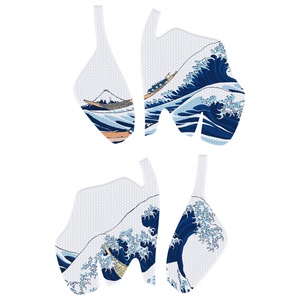 PlayVital Split Design the Great Wave Anti-Skid Sweat-Absorbent Premium <b>Grip</b> for PS5 <b>Controller</b> - Product Image 3