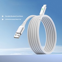 Cable USB Tipo-C/Tipo-A con Indicador LED para Carga Rápida y Transferencia de Datos para Teléfono Móvil