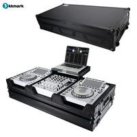 Activités de performance mallette de route de vol DJ portable pour Pioneer 2X CDJ-3000 CD et mixeur DJM-900NXS2 avec roues et étagère pour ordinateur portable