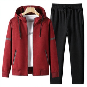 Autumn Sports Leisure Solid <b>Large</b> Size Jacket Young Middle-Aged Men <b>Extra</b> Fat Enlarged Hooded Cardigan Top Zipper Anti-Bacterial - Product Image 2