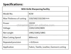 Japan Km (KS-EU) Stof/Textiel/Lederen Doek Snijmachine Met Dienen Motor