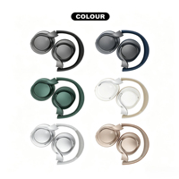 Auriculares Inalámbricos con Cancelación de Ruido, Resistentes al Agua, Sonido Estéreo 3D, Controladores de 40 mm, Diseño Sobre la Oreja, Doble Modo, Cuero, 20 Horas de Reproducción