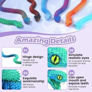 Juguete Sensorial de Plástico con Forma de Serpiente Congelada - Elástico, Suave y Flexible, Juguete Antiestrés para Adultos y Niños - Product Image 2