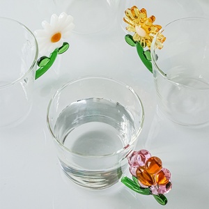 Juego de Tazas de Agua de Vidrio Borosilicato Aislado de Alta Gama, Transparente, con Asa, Resistente a Altas Temperaturas, para el Desayuno y Café en el Hogar - Product Image 5