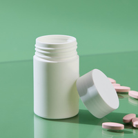Bouteille de stockage cylindrique en plastique HDPE 115 150 ml, conteneur vide pour compléments alimentaires, pot opaque blanc à large ouverture pour granulés de vitamines