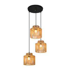 Lampada da Parete in Stile Cinese Retrò con <span class=keywords><strong>Paralume</strong></span> in <span class=keywords><strong>Corda</strong></span> di Canapa Intrecciata a LED per Camera da Letto e Soggiorno - Product Image 2