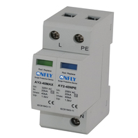 1P + N 2P 20KA-40kA AC T2 AC / DC Système d'alimentation électrique Parafoudre SPD Parafoudre Dispositif de protection contre les surtensions