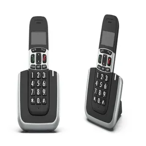 Pabrik OEM Transfer panggilan Id pemanggil ke Handset lain dan panggilan interkom antara dua Handset Dect telepon tanpa kabel