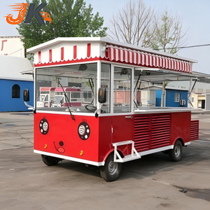 Chariot de nourriture mobile électrique à quatre roues en acier inoxydable avec conception résistante à la rouille, moteur 1500W pour la restauration rapide - Product Image 3