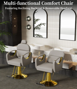 Sillón de Peluquería Princess, Equipo de Peluquería, Sillas de Estilismo de Salón Color Morado - Product Image 5