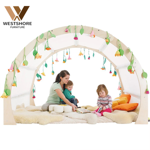 Arc Montessori Coin Lecture Maternelle Aides Pédagogiques Rack Matériaux Salle De Classe Bibliothèque Pépinière Garderie En Bois Pliant Den - Product Image 1