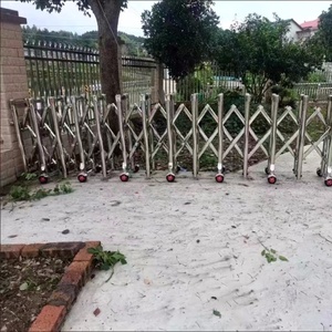 户外和庭院用便携式不锈钢手动伸缩式交通屏障可折叠安全路障围栏 - Product Image 4
