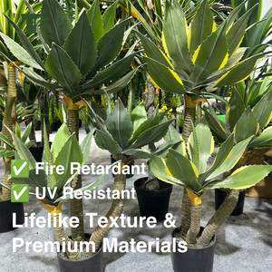 43inch trong nhà nhân tạo agave cây màu xanh lá cây nhiệt đới mọng nước trồng trong chậu thiên nhiên vườn lấy cảm hứng từ nhựa cây xanh - Product Image 5