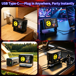 2 Unidades de Mini Discoteca 120 en 1 con Control Remoto, Modos Automáticos Activados por Sonido, Proyección Láser RGB, Batería de Iones de Litio, para Fiestas, Escenarios y Hogar - Product Image 5