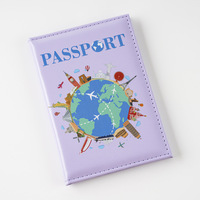 Venta al por mayor delgada minimalista RFID pasaporte cubierta Colorprint personalizado Multicolor PU cuero viaje cartera dinero Clip titular