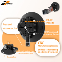 Dudukan Suction Cup Heavy-Duty 4.5'' OEM Kustom dengan Ulir 1/4 3/8, Dudukan Tripod Suction Cup untuk Kaca Depan Mobil, Dudukan GoPro