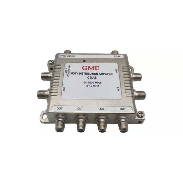 Factory Direct Sale 5-42MHz 54-1000MHz CATV Signal Amplifier 8 Way HDTV Distribution Amplifier