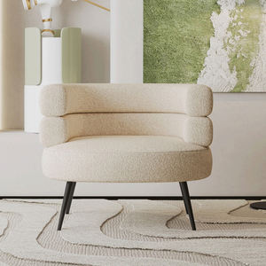 Chaise bon marché nordique moderne vente en gros canapé en métal ensembles de maison tissu chaise de loisirs meubles attente salon chaises d'appoint de salon - Product Image 1